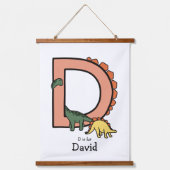 D ist für ... Dinosaurier. Wandteppich Mit Holzrahmen (Vorderseite)