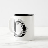D ist für DNA (Tasse) Zweifarbige Tasse (Vorderseite Links)