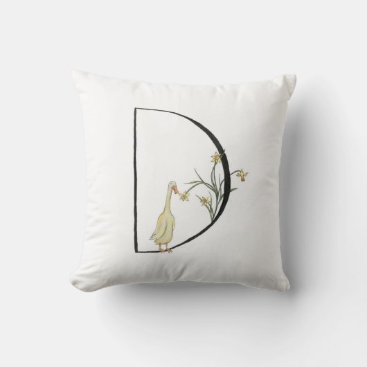 D ist für Ente und Narzisse Kissen (Vorderseite)