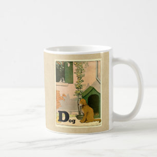D ist für Hund - golden retriever und Terrier Kaffeetasse