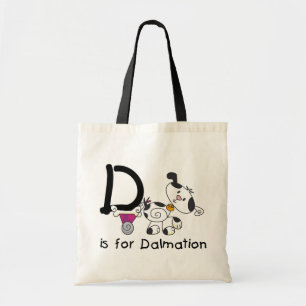 D ist für T - Shirt und Geschenke der Dalmatinie Tragetasche