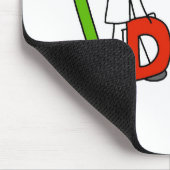 D ist für Zahnarzt Mousepad (Ecke)