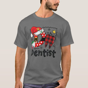 D ist für Zahnärzte Buffalo Kariert Zähne Funny De T-Shirt