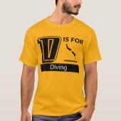 D ist zum Tauchen T-Shirt (Vorderseite)