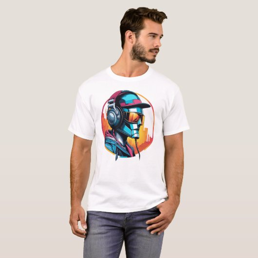 D.J Roboter T-Shirt (Vorne ganz)