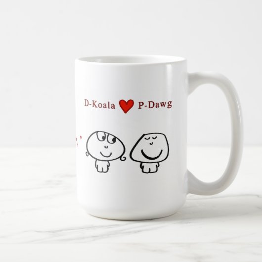 "D-Koala Herz P-Kumpel " Kaffeetasse (Rechts)