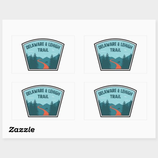 D&L Trail Pennsylvania Rechteckiger Aufkleber (Blatt)