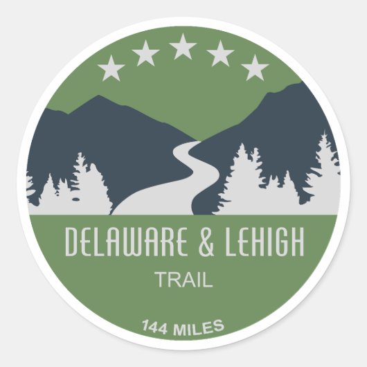 D&L Trail Pennsylvania Runder Aufkleber (Vorderseite)