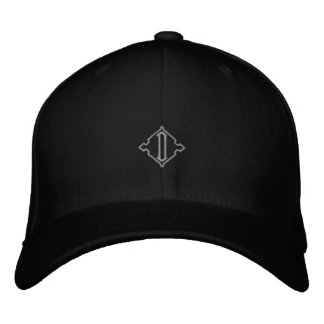 D Letter Emblem Schwarz Flexfit Wolle Größe Large Bestickte Baseballkappe