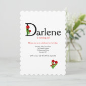 "D" Letter (Fügen Sie einen Vornamen mit Buchstabe Einladung (Stehend Vorderseite)