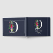 D Letter Initial Monogram Floral Name Wedding Gästebuch (Voll)