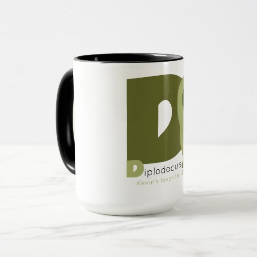 D like Diplodocus Mug Tasse (Vorderseite Links)