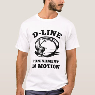 D Line Bestrafung in Motion Fantasy Football Fan G T-Shirt