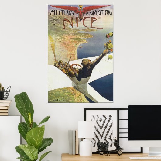 D' Luftfahrt Poster (Heimbüro)