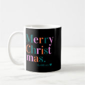 D Modern Colorful Merry Christmas Kaffeetasse (Links)