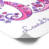 D monogram art Daphne girls name meint poster (Ecke)