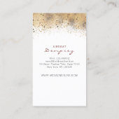 D Monogram Burgundy Gold und Navy Blue Floral Visitenkarte (Rückseite)