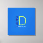 D Monogram erste Bar Bat Mitzvah Sign-In Board Leinwanddruck (Vorderseite)