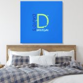 D Monogram erste Bar Bat Mitzvah Sign-In Board Leinwanddruck (Insitu (Schlafzimmer))