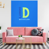 D Monogram erste Bar Bat Mitzvah Sign-In Board Leinwanddruck (Insitu (Wohnzimmer))