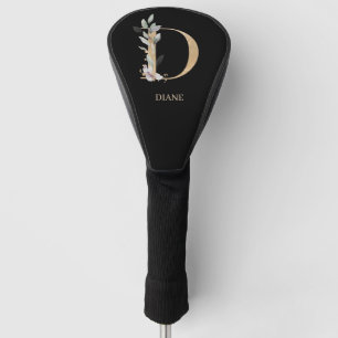 D Monogram Floral Personalisiert Golf Head Cover Headcover