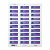 D Monogram "Old World Blue" Designadresse Labels (Vorne)