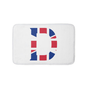 D Monogram überlagert sich auf der Flagge der Unio Badematte