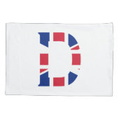 D Monogram überlagert sich auf der Flagge der Unio Kissenbezug (Rückseite)