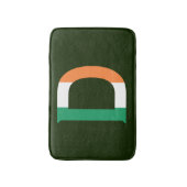 D Monogram überlagert sich auf irischer Flagge Badematte (Vorderseite Vertikal)