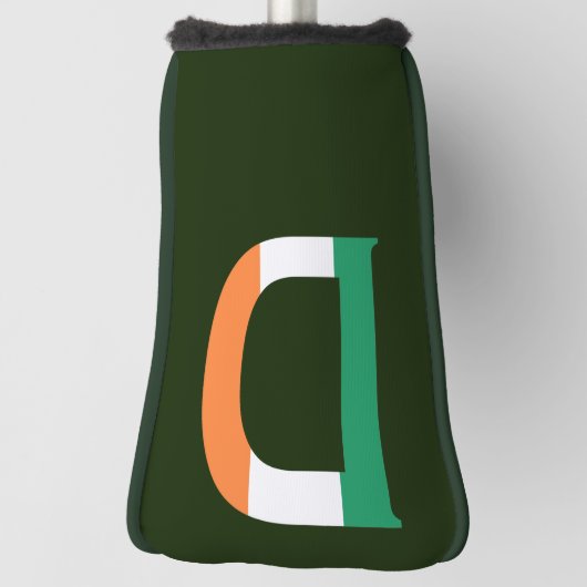 D Monogram überlagert sich auf irischer Flagge Golf Headcover (Rotieren 90)