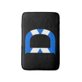 D Monogram überlagert sich auf schottischer Flagge Badematte (Vorderseite Vertikal)