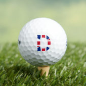 D Monogram überlagert sich auf Unijack Flag ssf gb Golfball (Insitu T-Shirt)