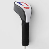 D Monogram überlagert sich auf US Flag Dokument Golf Headcover (angewinkelt)