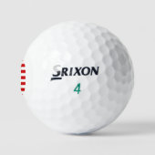 D Monogram überlagert sich auf US Flag ssf gbcnt Golfball (Logo)