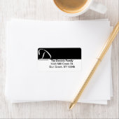 D Monogramm-Adressenkennzeichnungen Adressaufkleber (Insitu)