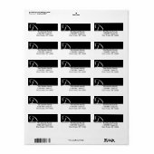 D Monogramm-Adressenkennzeichnungen Adressaufkleber (Vorne)