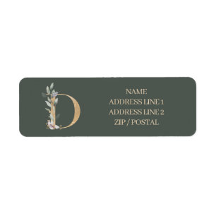 D Monogramm Floral Personalisiert