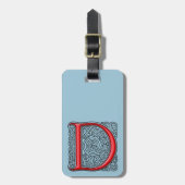 D-Monogramm-Gepäckanhänger Gepäckanhänger (Vorderseite vertikal)