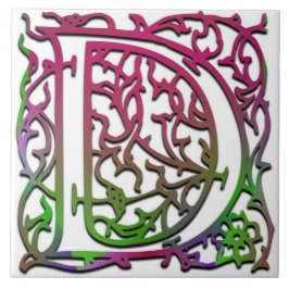 D Monogramm Keramik "Besque Garden" Fliese
