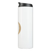 D Monogramm Personalisierter floraler Tumbler Thermosbecher (Nach rechts gedreht)