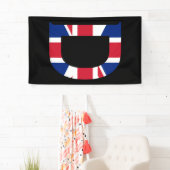 D Monogramm überlagert auf der Flagge der Union (v Banner (Insitu)