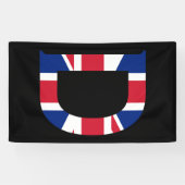D Monogramm überlagert auf der Flagge der Union (v Banner (Horizontal)