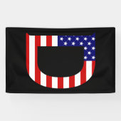 D Monogramm überlagert auf der Flagge der USA (v) Banner (Horizontal)