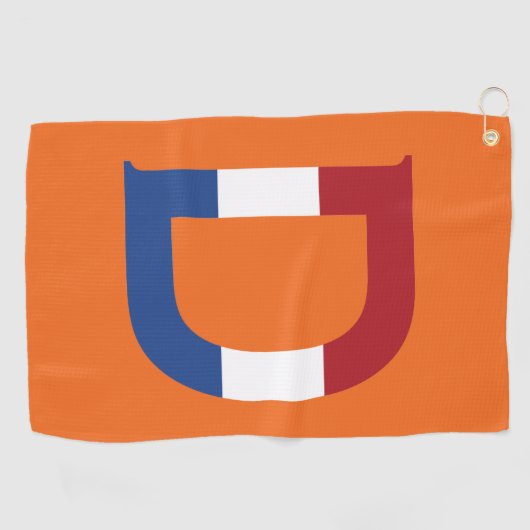 D Monogramm überlagert auf NLD-Flagge auf oder Gtc Golfhandtuch (Horizontal)