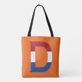 D Monogramm überlagert auf NLD-Flagge auf oder stc Tasche (Rückseite)