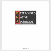 D.N.A. (RYBW) - Determined Native American Aufkleber (Blatt)