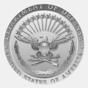D.O.D-Emblem Runder Aufkleber
