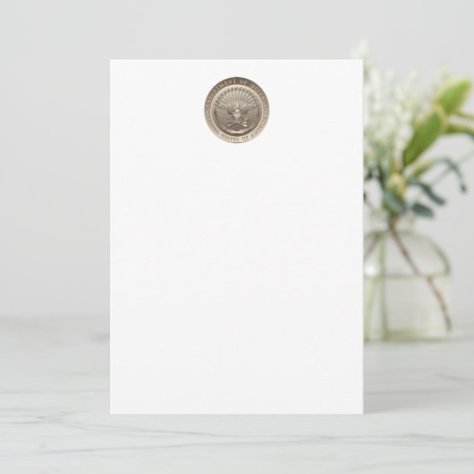 D.O.D Regierungs-Emblem Einladung (Stehend Vorderseite)