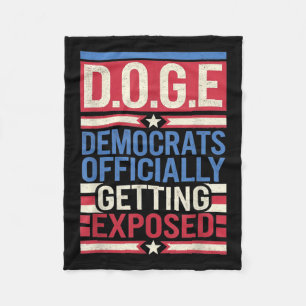 D.o.g.e Doge Anti-Regierungs-Effizienz Us Flag Gr Fleecedecke