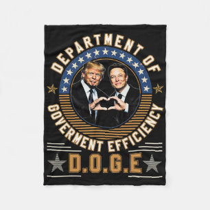 D.o.g.e Doge Ministerium für Regierungseffizienz U Fleecedecke
